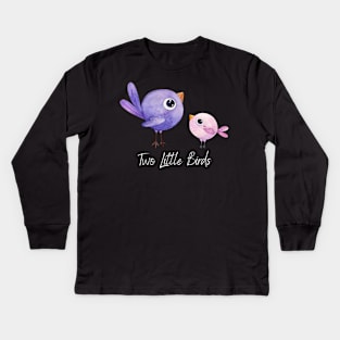 Two Little Birds Cute Design Kids Long Sleeve T-Shirt